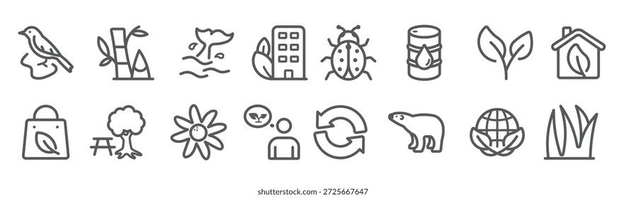Conjunto de Ilustración vectorial Environmentalicon