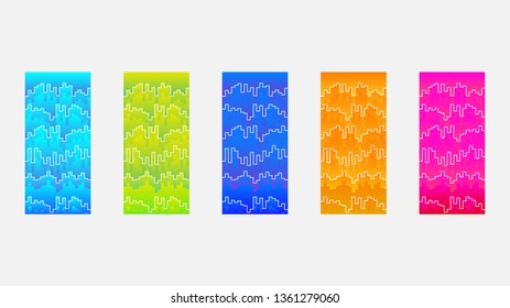 Set Of Equalizer Color Background