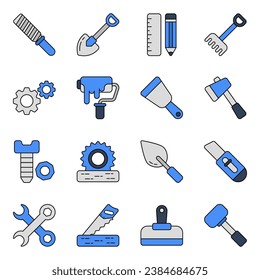 Set of Equipment Flat Icons