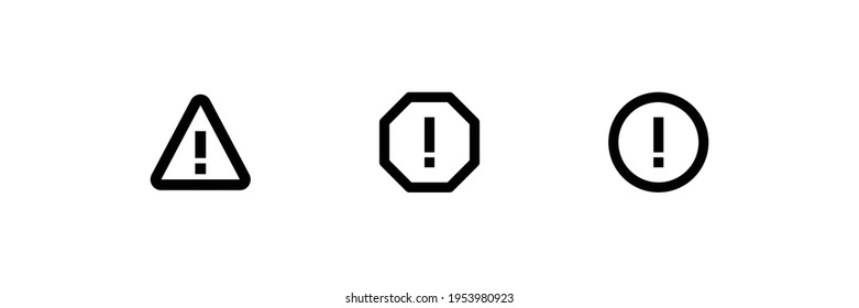 set of error message eps 10 icon