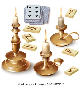 Set of esoteric design elements. Vector illustration 