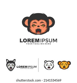 Set esport logo design template illustration