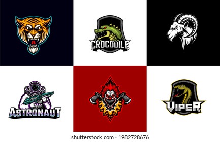 Set of esport logo vector template 