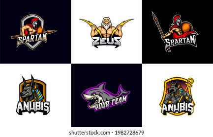 Set of esport logo vector template 