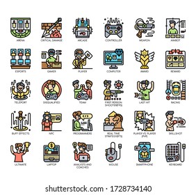 Conjunto de iconos perfectos de línea delgada y píxel para cualquier proyecto web y de aplicación. 