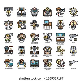 Conjunto de iconos perfectos de línea delgada y píxel para cualquier proyecto web y de aplicación. 