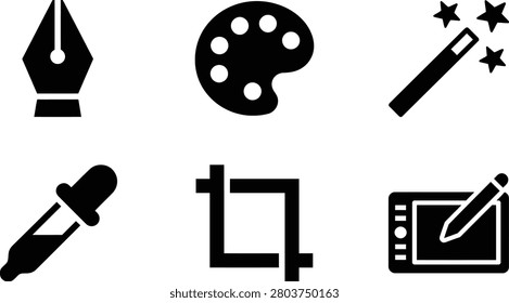 A set of essential graphic design and digital art tools for creative professionals