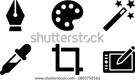 A set of essential graphic design and digital art tools for creative professionals