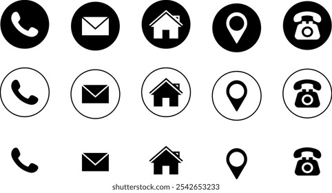 Conjunto de iconos esenciales para crear un póster	