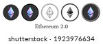 Set of Ethereum 2.0 crypto currency icons. Vector illustration.