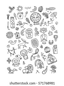 Set of ethnic design elements