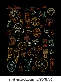 Set of ethnic design elements
