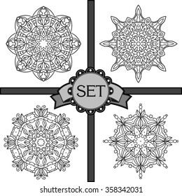 Set ethnic mandala. It can be used in web design, on postcards, on the packaging, on clothing.