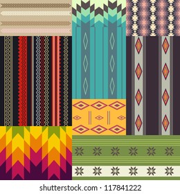 Set of ethnic patterns