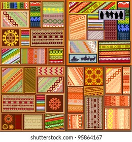 set of ethnic patterns of northern peoples