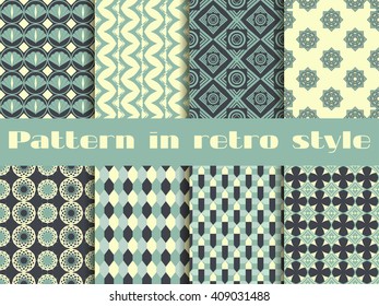 Set of ethnic seamless patterns. The pattern for wallpaper, tiles, fabrics and designs. Vector.