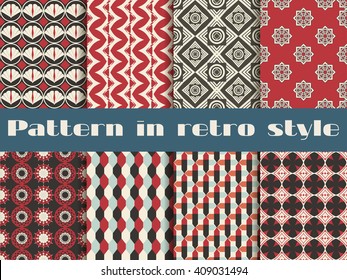 Set of ethnic seamless patterns. The pattern for wallpaper, tiles, fabrics and designs. Vector.