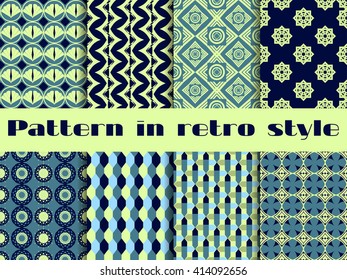 Set of ethnic seamless patterns. The pattern for wallpaper, tiles, fabrics and designs. Vector.