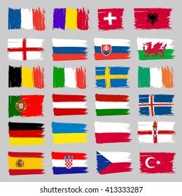 Set Of European Flags