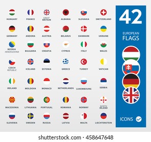 Juego de banderas europeas
