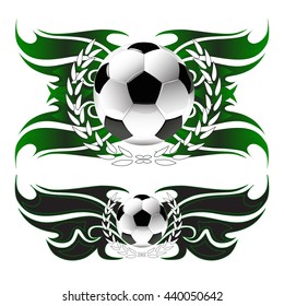 Set of European football, soccer labels. Vector illustration.