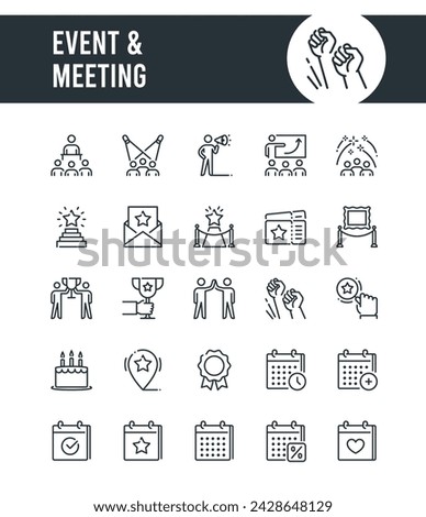 Set of Event and Meeting Icons Icons.