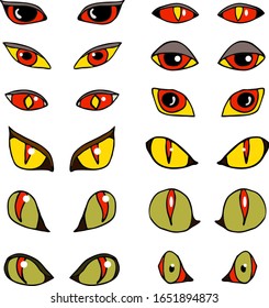 set of evil  eyes for the personage