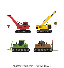 set of excavator logo vector illustrator