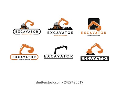 Set von Bagger Vektor-Logo-Design kreativ und modern