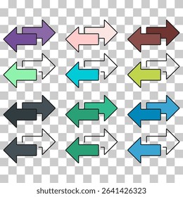 Set of Exchange arrow transfer icon,swap web button design, move symbol vector illustration .