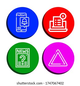 Set of exclamation icons. Such as Notification, Question, Warning , exclamation icons