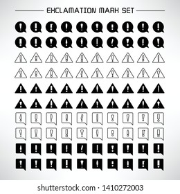 set of exclamation mark symbol 