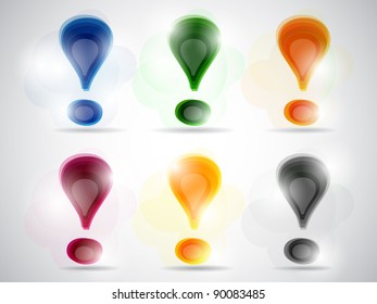 set exclamation mark. vector illustration