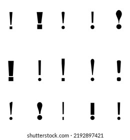 Establecer marcas de exclamación. Señal de atención. Ilustración vectorial. Imagen de archivo.