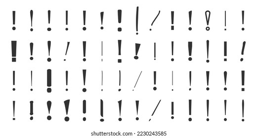 Set of exclamation point icon.Vector Illustration