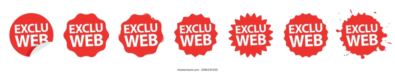 Conjunto de pegatina de "Web Exclu"