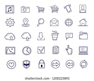 Set of exclusive icons isolated