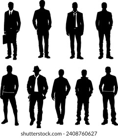 set of executive men boss