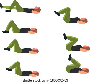 A set of exercises for the back. Health. Prevention. Gymnastics. Vector. Icons for the site. Sport.