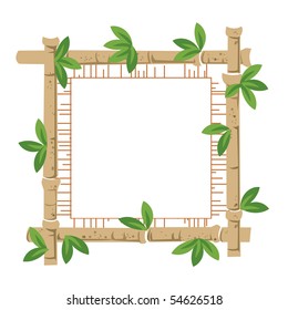 Set of an exotic background from a paper and bamboo