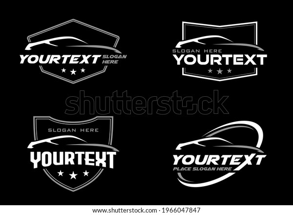 Set of Exotic car logo badge, emblem design template\
vector eps 10