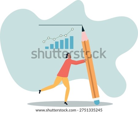 Set expectation or KPI, key performance indicator for improvement or work success, growth or growing.human life and situation.