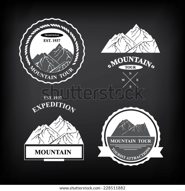 Set Expedition Badges Vector Illustration Stock Vector (Royalty Free ...