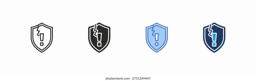 Set of exploit icon collection in multiple style. Icon suitable for web and mobile application