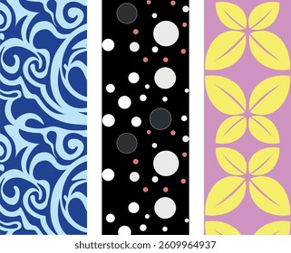 A set of Expressive Brushstroke Seamless Design for Trendy Decor