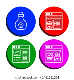 Set of extra icons such as Skin oil, Article , extra