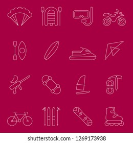 Set of extreme sports icons. Vector illustration