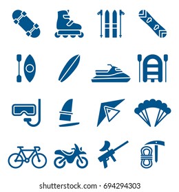 Set of extreme sports icons. Vector illustration