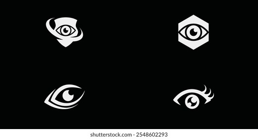Set of Eye Care Concept Logo Design Template, Eye Care logo design Vector, Icon Symbol