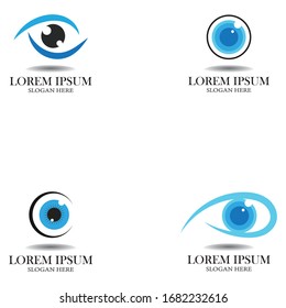 Set  Eye care logo and symbols template vector icons app
